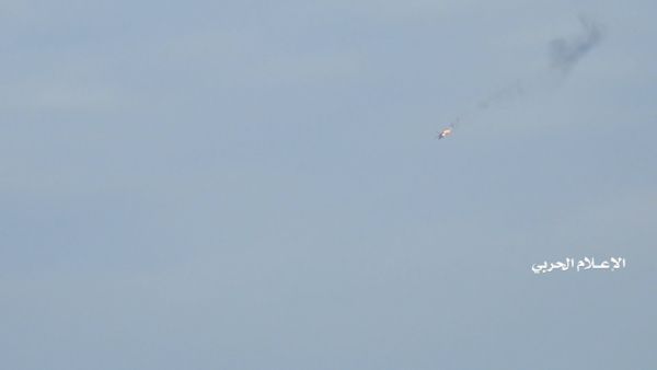 لحظة إسقاط الحوثيين طائرة سعودية قرب حدود اليمن