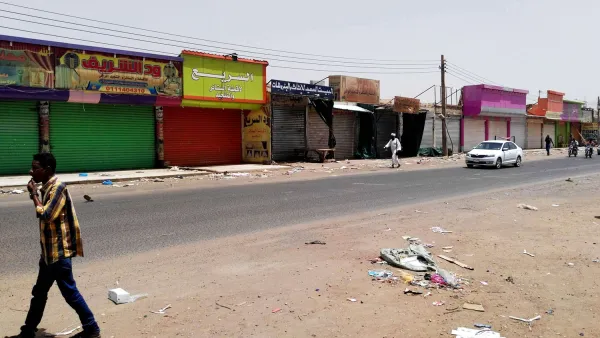 متاجر مغلقة في ثالث ايام العصيان المدني في السودان