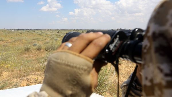 A fighter loyal to Libya's Government of National Accord (GNA) mans a position west of the city of Aziziah, some 60 kilometres southwest of the capital Tripoli (AFP)