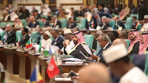 Saudi Crown Prince Mohammed bin Salman (C) attends the opening session of a summit of the 57-member Organization of Islamic Cooperation (OIC) in the Saudi holy city of Mecca in the early hours of June 1, 2019  (AFP)