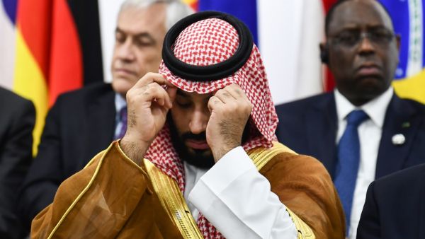 Saudi Arabia's Crown Prince Mohammed bin Salman attends an event on women's empowerment during the G20 Summit in Osaka on June 29, 2019.  Brendan Smialowski / AFP