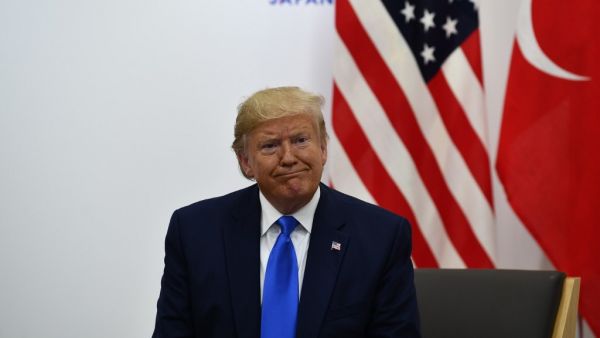 US President Donald Trump and Turkish President Recep Tayyip Erdogan (not pictured) hold a bilateral meeting on the sidelines of the G20 Summit in Osaka on June 29, 2019.  Brendan Smialowski / AFP