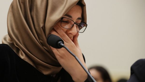 Hatice Cengiz, fiancee of murdered journalist Jamal Khashoggi (AFP)