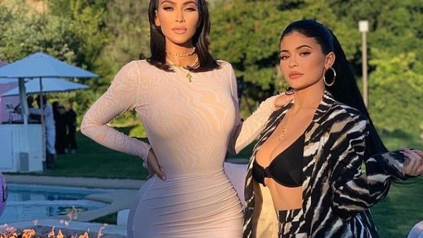 Kim posed with Kylie Jenner for a fabulous shot (Instagram)