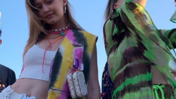 Gigi hadid at Coachella 2019 in Indio, California (Twitter)