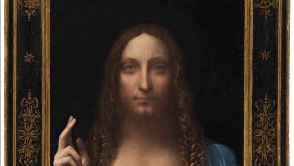 Salvator Mundi, a depiction of Christ as saviour of the world  (Twitter)