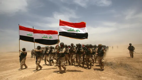 الصواريخ سقطت في ساحة فارغة داخل قاعدة عراقية