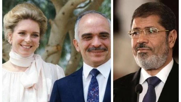 العاهل الأردني الملك حسين مع الملكة نور / الرئيس المصري السابق محمد مرسي