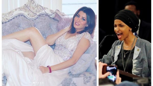 ملكة جمال العراق السابقة سارة عيدان والبرلمانية الأمريكية إلهان عمر