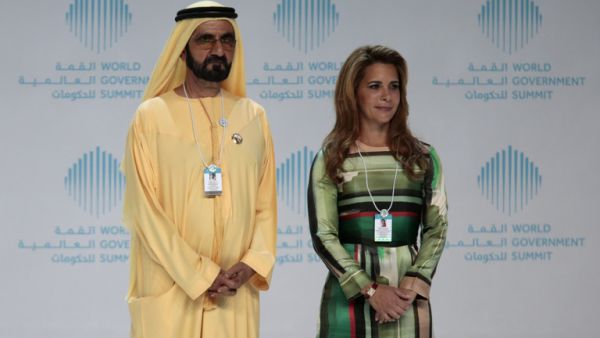 الأميرة هيا وزوجها حاكم دبي