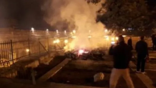 حريق بمنطقة المصلى المرواني في المسجد الأقصى بالقدس المحتلة
