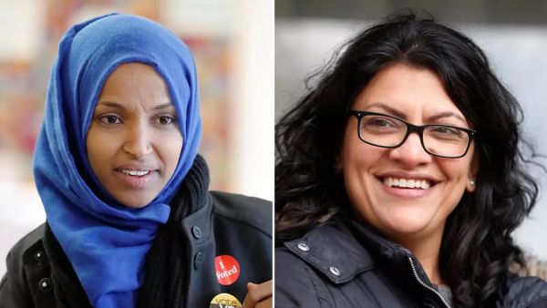 إلهان عمر (يسار) ورشيدة طليب