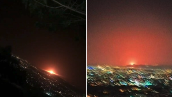 انفجار ضخم مصحوب بـ"ضوء أحمر" يهز العاصمة الإيرانية طهران (فيديو)