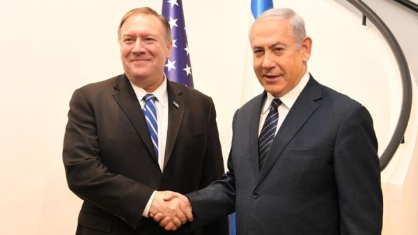 بومبيو يلتقي نتنياهو ويطالب بتجديد حظر بيع الأسلحة لإيران