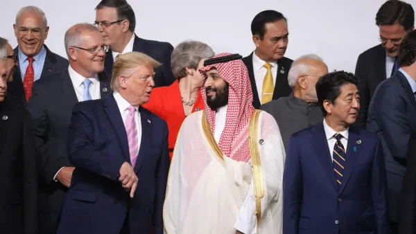 President Trump and embattled Saudi Crown Prince, Mohammed Bin Salman /AFP