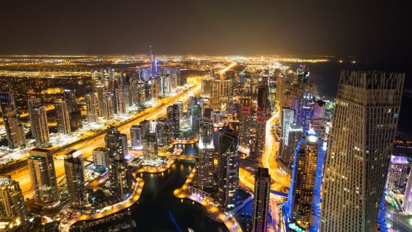 Dubai Marina at night