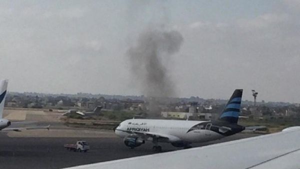  قصف مطار معيتيقة الدولي/ أرشيفية