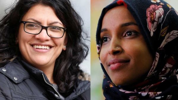 النائبتان الديمقراطيتان في الكونغرس، إلهان عمر ورشيدة طليب