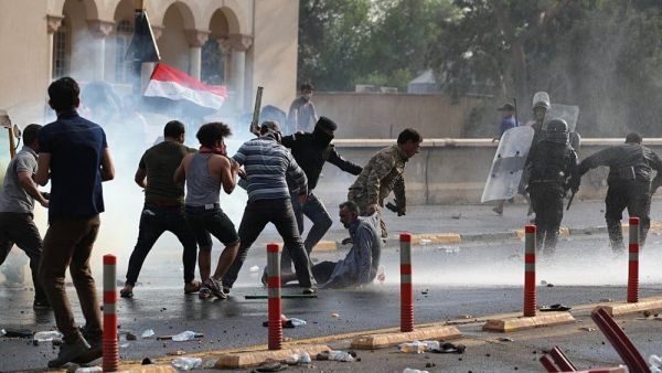 جانب من الاحتجاجات في العراق
