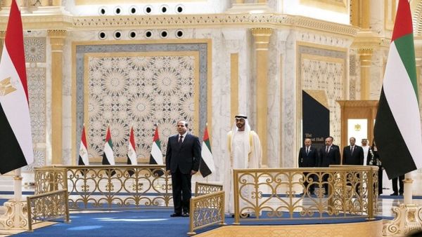  الرئيس المصري، عبد الفتاح السيسي ,ولي عهد أبو ظبي، محمد بن زايد