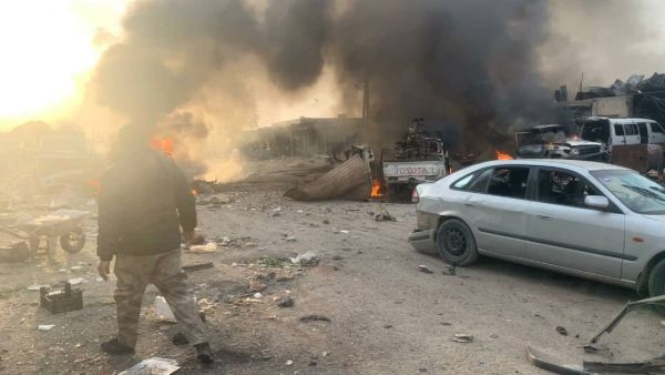 انفجار سيارة مفخخة في بلدة تل حلف غرب رأس العين