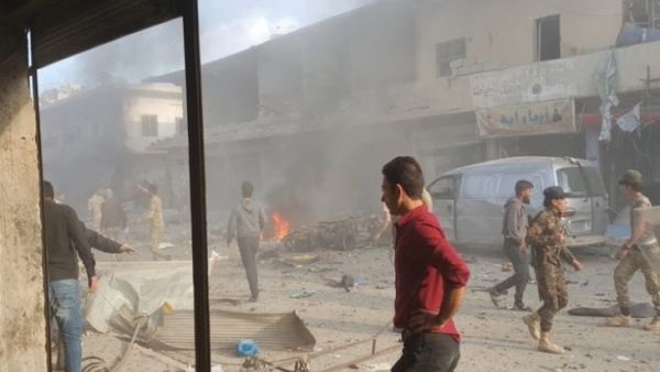 انفجار سيارة مفخخة صباح السبت، في مدخل مدينة تل أبيض الجنوبي بريف الرقة 