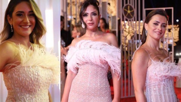 "إطلالة الريش" تعرض 3 فنانات للسخرية في مهرجان الجونة.. شاهد كيف تشابهت فساتينهن؟
