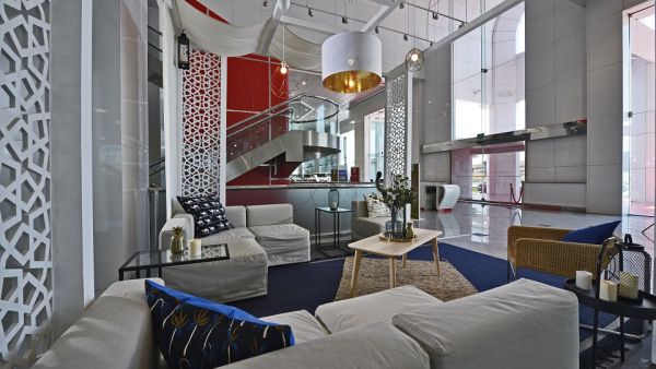 Modern IKEA Majlis hospitality in Toyota showrooms Customers can enjoy special IKEA Ramadan collections made in collaboration with the Jordan River Foundation and Jordanian and refugee women artisans