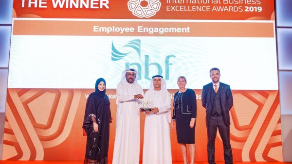 NBF team receiving Employee Enagagement award. NBF team receiving Employee Enagagement award.