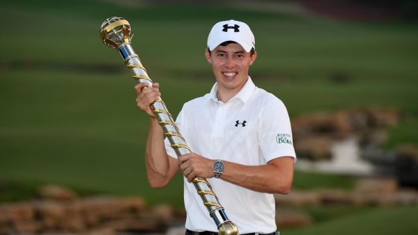 Fitzpatrick with the DP World Tour Championship trophy