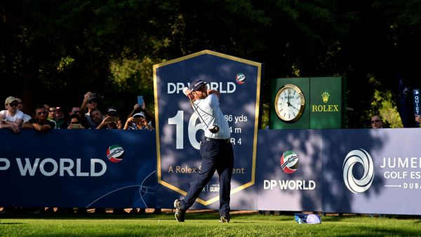 Rahm in action at the DP World Tour Championship