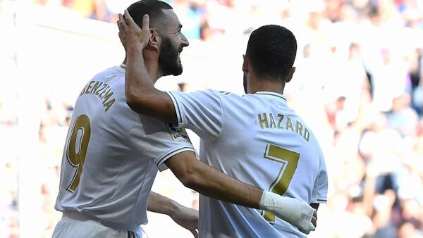  The Belgian winger and French forward have struck up a promising relationship at the Bernabeu, and the former is full of admiration for his partner 