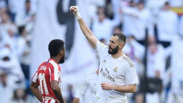 Karim Benzema struck early in the second half as Real Madrid moved six clear at the top of LaLiga with a 1-0 derby win over Atletico Madrid. 