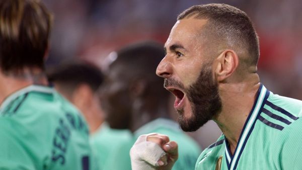Sevilla's unbeaten start to the LaLiga season was ended by Karim Benzema's 64th-minute header in Real Madrid's 1-0 win.