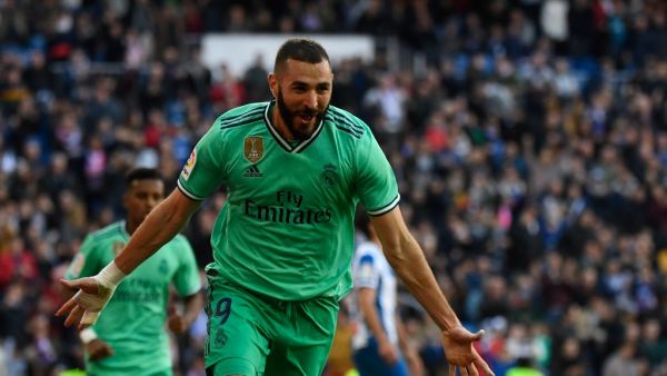  Raphael Varane and Karim Benzema grabbed the goals as Real Madrid saw off Espanyol at the Santiago Bernabeu. 