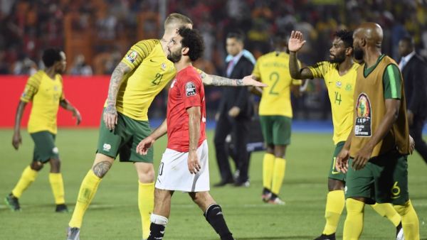Bafana Bafana left it late to shock the seven-time African champions as they advanced to the quarterfinals on Saturday night