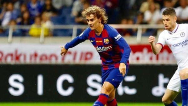 غريزمان خلال المباراة