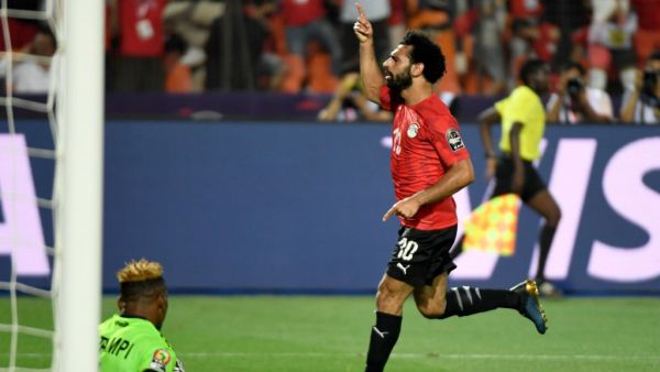 Mohamed Salah got off the mark in the 2019 Africa Cup of Nations, as Egypt beat DR Congo to book a place in the knockout phase.