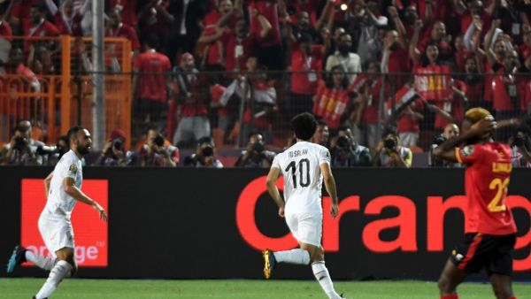  Egypt have yet to concede a goal at the Africa Cup of Nations and their defence was in good form once more in a 2-0 victory over Uganda. 