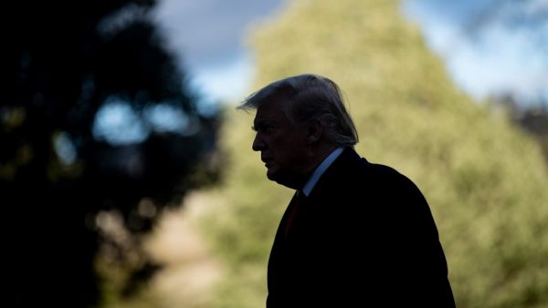 US President Donald Trump returns to the White House on April 15, 2019, in Washington, DC.  (Brendan Smialowski / AFP)