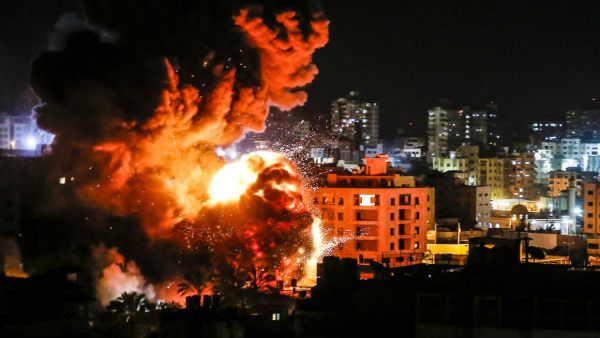 At least 34 Palestinians, including eight children, were killed and dozens injured in the Israeli attacks. AFP