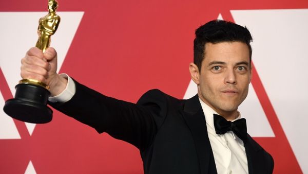 Rami Malek, winner of Best Actor for "Bohemian Rhapsody," poses in the press room during the 91st Annual Academy Awards at Hollywood. (AFP)