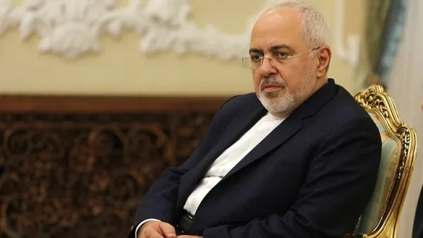 Iranian Foreign Minister Mohammad Javad Zarif seen during a meeting between the Iranian president and the North Korean foreign minister in Tehran, Iran, on August 8, 2018. (AFP/Atta Kenare)