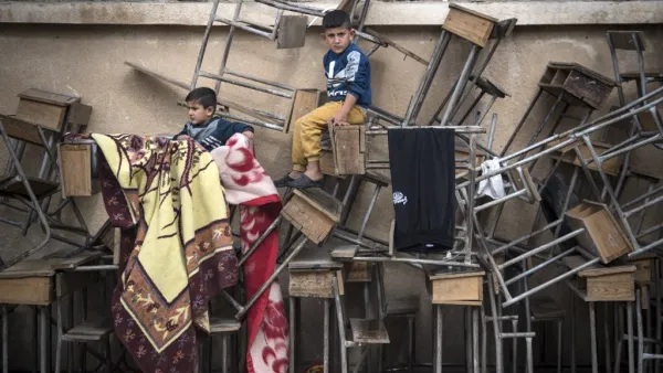 The deadly incursion killed hundreds and caused 300,000 people to flee their homes in the latest humanitarian disaster in Syria's gruelling eight-year war.  (Fadel SENNA / AFP)