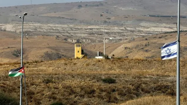 Pictured from the Israeli side of the border fence in Naharayim, also known by Jordanians as Baqura. (AFP/ File Photo)