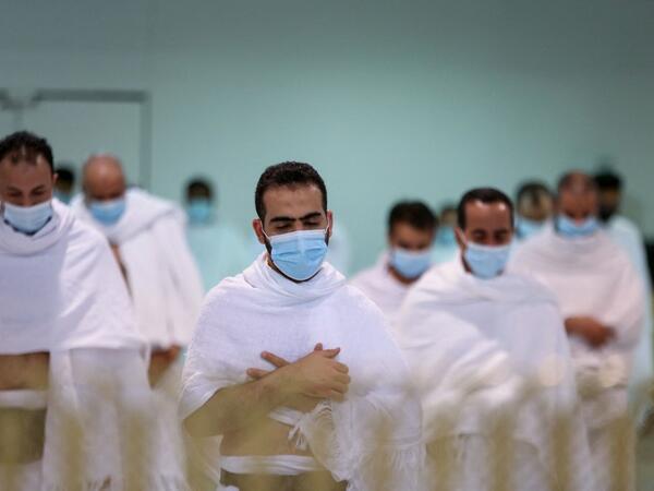 immunised pilgrims in Mecca