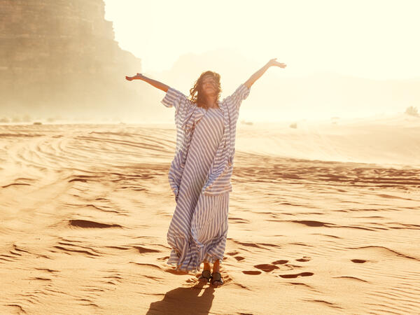Girl in white dress in Wadi Rum desert in Jordan (Shutterstock/File Photo)