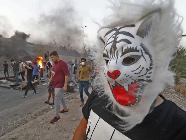 Iraqi protestors demonstrate against the government and the lack of basic services, on September 3, 2018 in the southern city of Basra.
Haidar MOHAMMED ALI / AFP