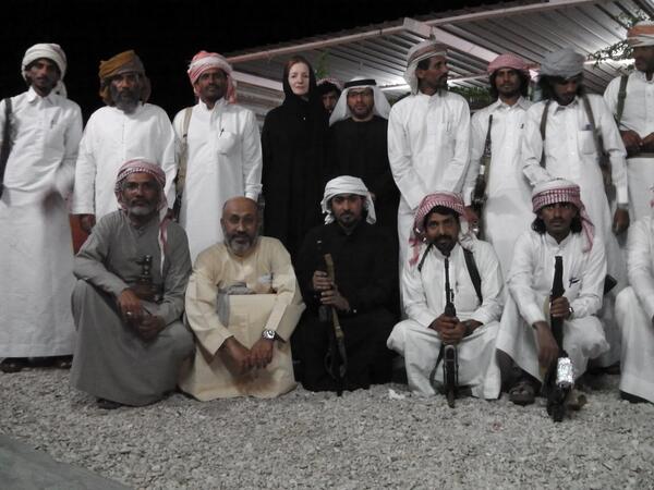 Dr. Kendall with Yemeni tribesmen (Elisabeth Kendall)