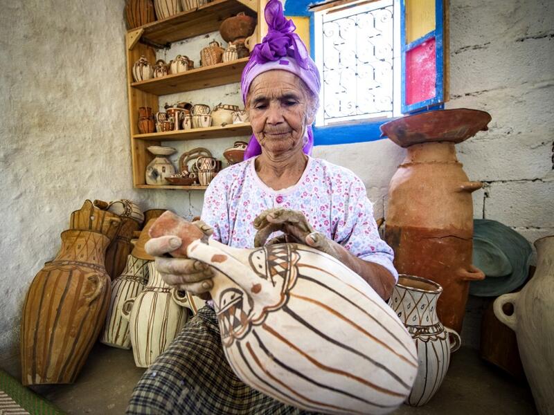 The tribe counted around 90 potters at the end of 1990s. Now, only a half-dozen remain.   FADEL SENNA / AFP